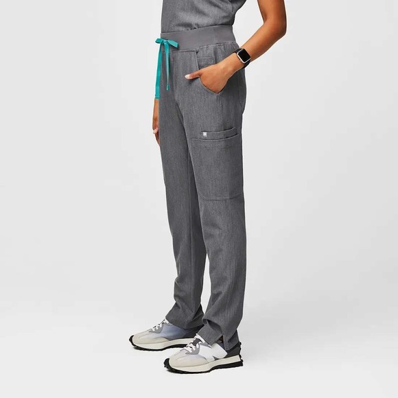 FIGS High Waisted Yola Skinny Scrub Pants Women's XS/P Graphite Gray TW2000P - Picture 7 of 16
